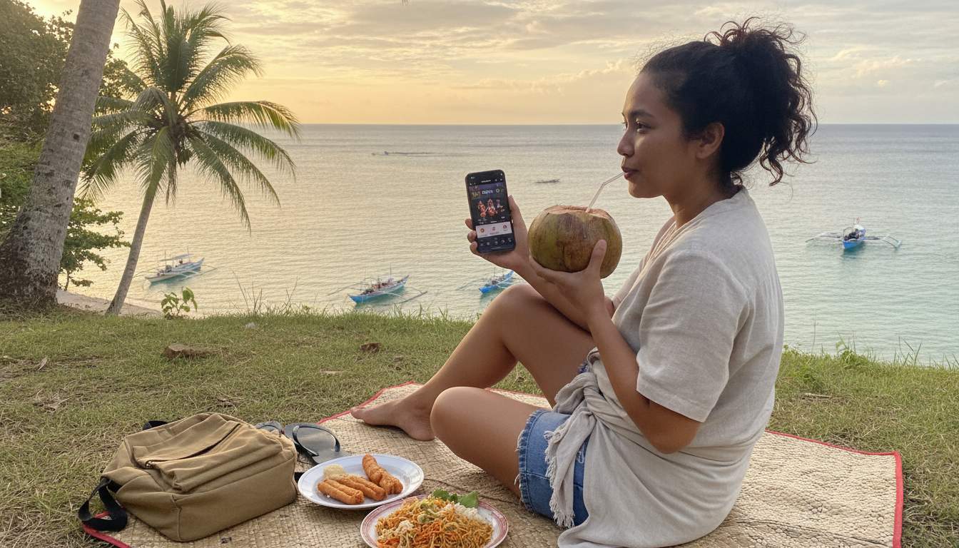 Philippine woman enjoying sports betting